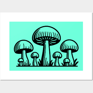 Mushrooms Posters and Art